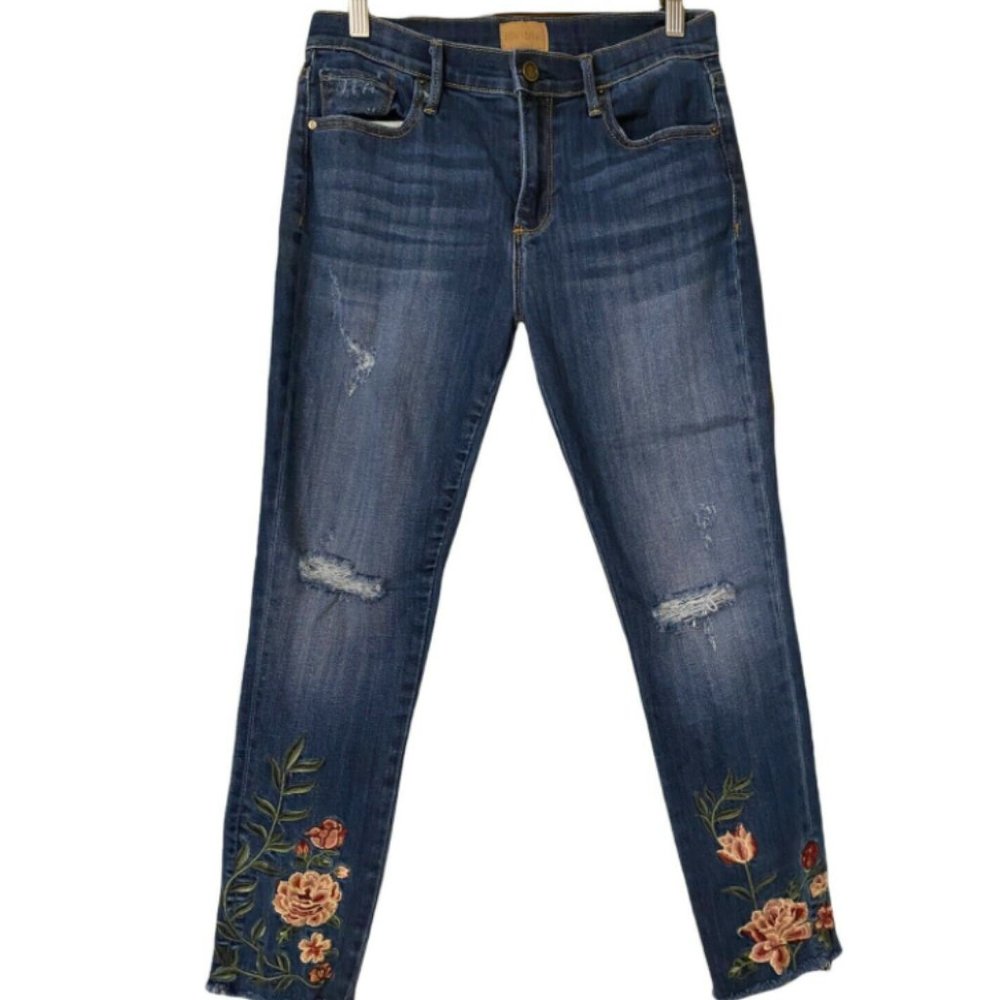 DRIFTWOOD 28 JACKIE FLORAL EMBROIDERED JEAN